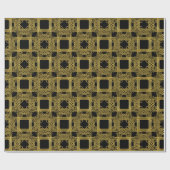 Elegant Black and Gold Ornate Christmas Wrapping P ラッピングペーパー (フラット)
