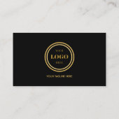 Elegant Black and Gold QR Code Modern Professional 名刺 (裏面)