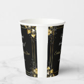 Elegant black and gold summer wedding 紙コップ (右)