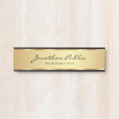 Elegant Black And Gold Typography Script Home サインプレート (正面)