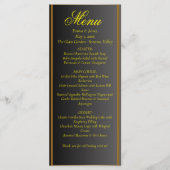 Elegant Black and Gold Wedding Menu メニュー (正面)