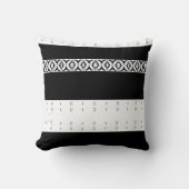 Elegant Black and Ivory Geometric クッション (正面)