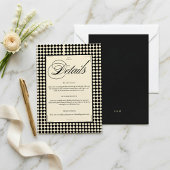 Elegant Black and Ivory Old Money Details 招待状