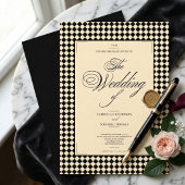 Elegant Black and Ivory Old Money Style Wedding 招待状
