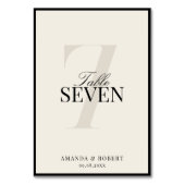 Elegant Black and Ivory Old Money Wedding テーブルナンバー (裏面)