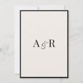 Elegant Black and Ivory Old Money Wedding 招待状 (裏面)