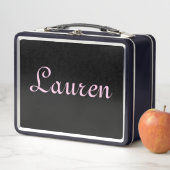 Elegant Black and Pink Metal Lunch Box メタルランチボックス (インサイチュ)