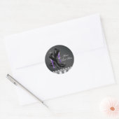 Elegant Black and Purple High Heel Shoe Stickers ラウンドシール (封筒)