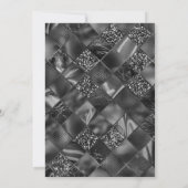 Elegant Black and Silver with Diamonds Wedding 招待状 (裏面)