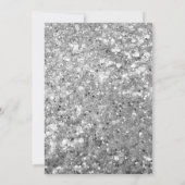 Elegant Black and Silver with Diamonds Wedding 招待状 (裏面)