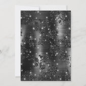 Elegant Black and Silver with Diamonds Wedding 招待状 (裏面)