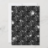 Elegant Black and Silver with Diamonds Wedding 招待状 (裏面)