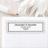 Elegant Black and White Art Deco Return Labels ラベル (インサイチュ)