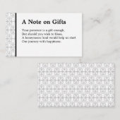 Elegant Black and White Art Deco Style エンクロージャーカード (正面/裏面)