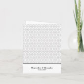 Elegant Black and White Art Deco Style サンキューカード (裏面)