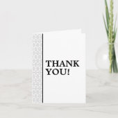 Elegant Black and White Art Deco Style サンキューカード (正面)