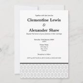 Elegant Black and White Art Deco Style 招待状 (正面)