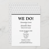 Elegant Black and White Art Deco Style 招待状 (正面/裏面)