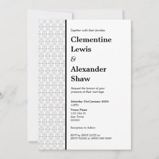 Elegant Black and White Art Deco Style  招待状