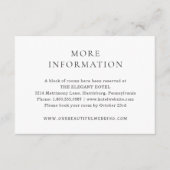 Elegant Black and White Classic Wedding エンクロージャーカード (正面)