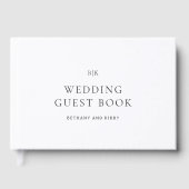 Elegant Black and White Classic Wedding ゲストブック (正面)