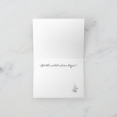 Elegant Black and White Congratulations Card サンキューカード (内部)