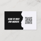 Elegant Black and White Corporate Business Card 名刺 (裏面)