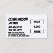 Elegant Black and White Corporate Business Card 名刺 (正面)