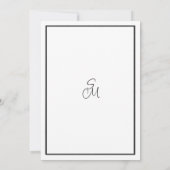 Elegant black and white floral lace Table Numbers 招待状 (裏面)