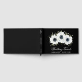 Elegant Black and White Flowers Wedding ゲストブック (全面)