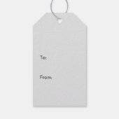 Elegant Black and White Folk Floral Seamless Patte ギフトタグ (裏面)