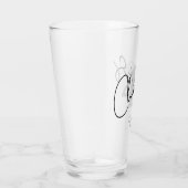 Elegant Black and White Forty 40th Birthday タンブラーグラス (右)