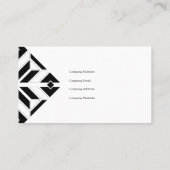 Elegant Black and White Geometric Design 名刺 (裏面)