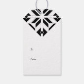 Elegant Black and White Geometric Pattern ギフトタグ (裏面)