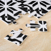 Elegant Black and White Geometric Pattern ジグソーパズル (側面)