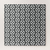 Elegant Black and White Geometric Pattern ジグソーパズル (横)
