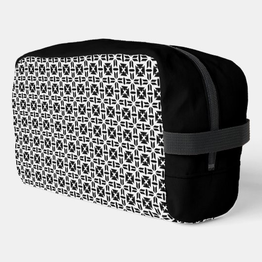 Elegant Black and White Geometric Pattern ドップキット (左コーナー)