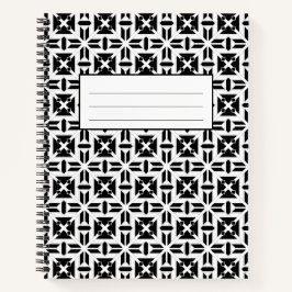Elegant Black and White Geometric Pattern ノートブック