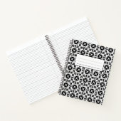 Elegant Black and White Geometric Pattern ノートブック (内部)