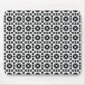 Elegant Black and White Geometric Pattern マウスパッド (正面)