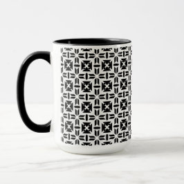 Elegant Black and White Geometric Pattern マグカップ