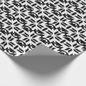 Elegant Black and White Geometric Pattern ラッピングペーパー (角)