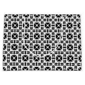 Elegant Black and White Geometric Pattern ラージペーパーバッグ (正面)
