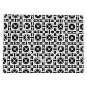 Elegant Black and White Geometric Pattern ラージペーパーバッグ (裏面)