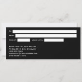 Elegant Black and White Gift Certificate Card 招待状 (裏面)