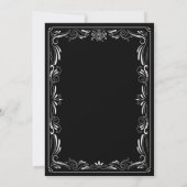 Elegant black and white Gothic wedding Invitation 招待状 (裏面)