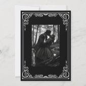 Elegant black and white Gothic wedding Invitation 招待状 (裏面)