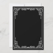 Elegant black and white Gothic wedding Invitation 招待状 (裏面)