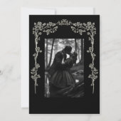 Elegant black and white Gothic wedding Invitation 招待状 (裏面)