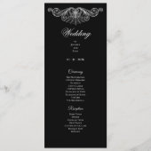 Elegant black and white Gothic Wedding Program メニュー (正面)